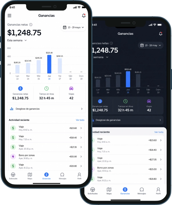 App Movecar Copilot — pantalla de ingresos