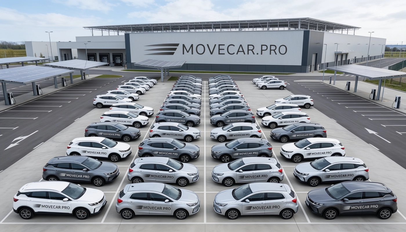 Flota Movecar.pro en estación de carga